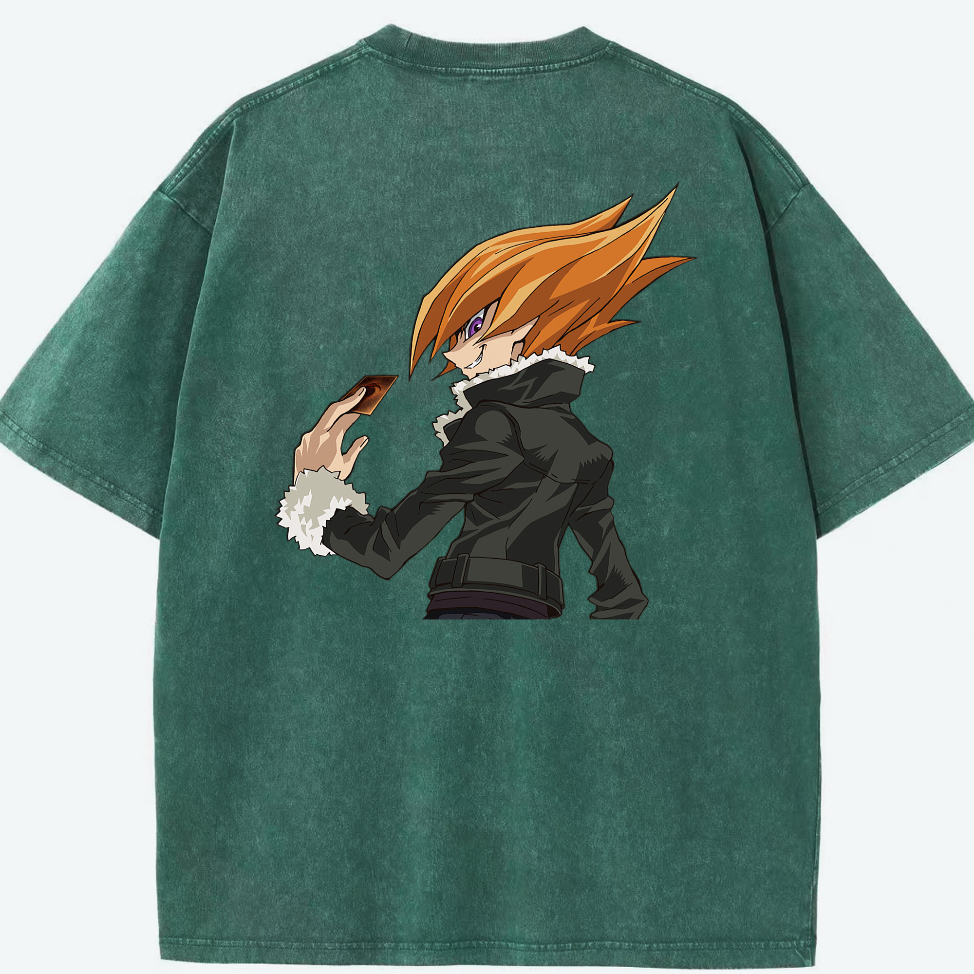 （画像用） 遊☆戯☆王 Yu-Gi-Oh! 綿100% ヴィンテージ風 半袖Tシャツ（背面プリント）